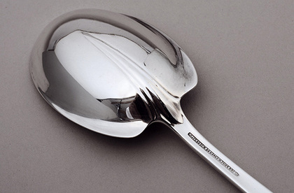 Tiffany Sterling Silver Berry Spoon - Flemish Pattern